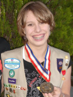 Elizabeth Lewis with Gold Award