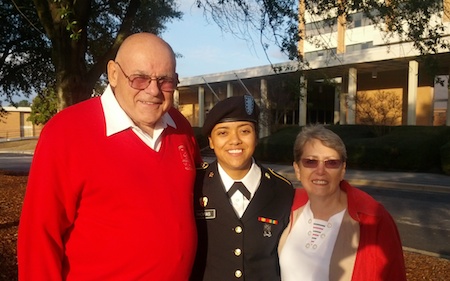 Joy Thomas with grandparents