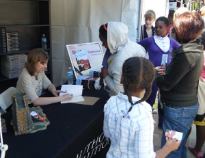 Elizabeth Lewis at book signing