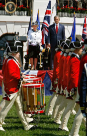 Andrew Ruddle in US Army Old Guard with Queen and President presiding Andrew Ruddle in US Army Old Guard with Queen and President presiding