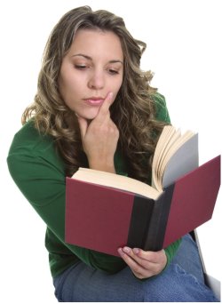 Girl reading book