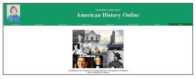 A typical online course home page A typical online course home page