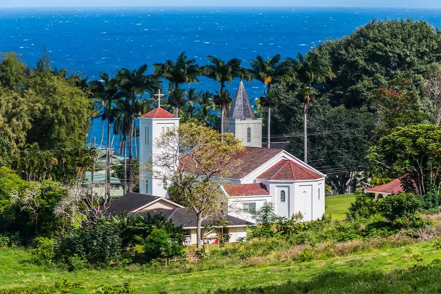 AdobeStock_434431910 - St. Mary's Catholic Church, Hana, Maui, Hawaii